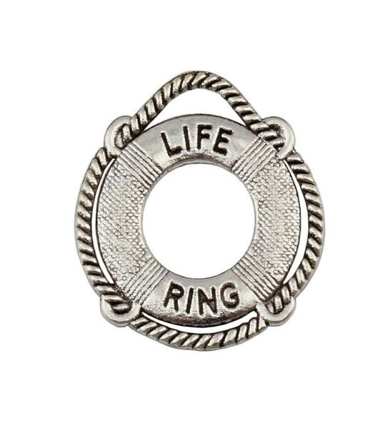 100pcslot Antique Silver Life Ring Pingentents for Jewelry Making Bracelet Colar Acessórios DIY 218x235mm A4189735373
