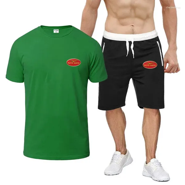 Traccetti da uomo Moto Guzzi 2024 Summer Fashion Short Short Sust Cash Self Comfort Traspizio di alta qualità Bruppo di alta qualità Set a due pezzi