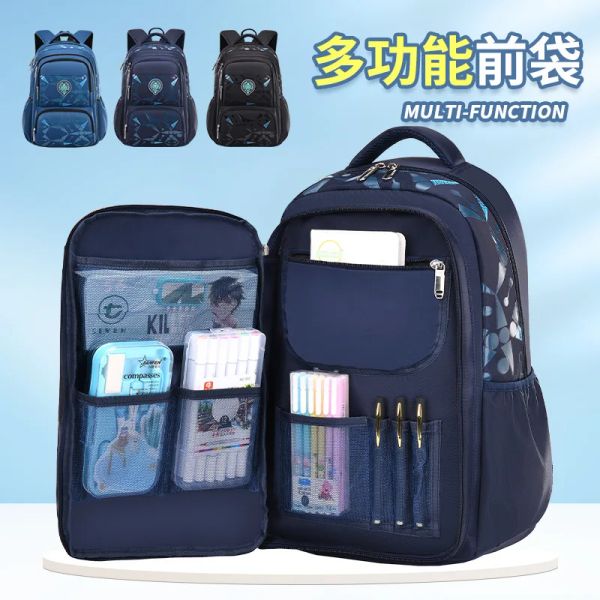 Bags alunos do ensino fundamental Kids Backpack Boys Lightweight Backpack de Backpack School School School de grande capacidade