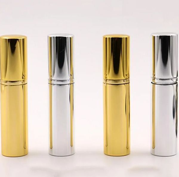 5ml Doldurulabilir Taşınabilir Mini Parfüm Atomizer Parti Boş Sprey Şişesi Alüminyum Kabuk Kılıfı Cam İç Kozmetik Sıvı