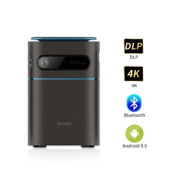 Mini D042 DLP Android 9 Mini Mini Portable Projector 7000mah Батарея Beamer 4K LED 5G Wifi Bluetooth Home Cinema для смартфона для смартфона