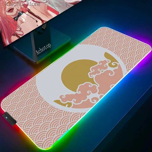 Mouse blocs pulso repousa o Japão ondas de mouse gamer xl home personalizado computador rgb mousepad xxl teclado mecânico pad tapete de carpete de escritório Mats de mouse 100x50 y240419