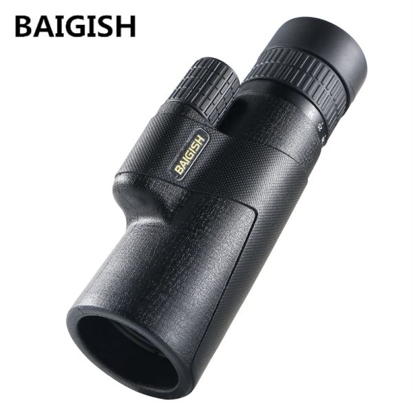 Telescópios Baigish 1030x42 High Zoom Monocular Militar Telescópio Bak4 Prism Binoculares Big ocular lente de lentes de vista para caçar