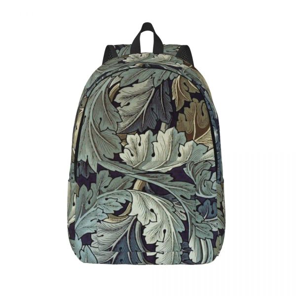 Сумки Custom Acanthus от William Morris Canvas rackpack Женщины мужчины базовая книжная сумка для школьной школьной паттерны Сумки