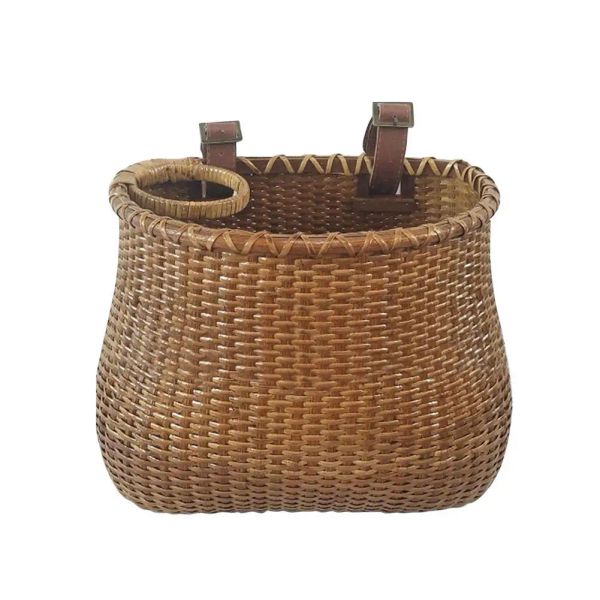 Сумки Rattan Bike Basket Front Pannier Back Прочная скутерская руля для хранения велосипедных велосипедных велосипедных велосипедов Многофункциональные аксессуары