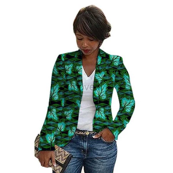 Ethnische Kleidung Neue Druckschalbandanzug Jacke Frauen Afrikanische Mode Blazer Ramadan Kleidung für Damen Weddin/Party Outfit D240419