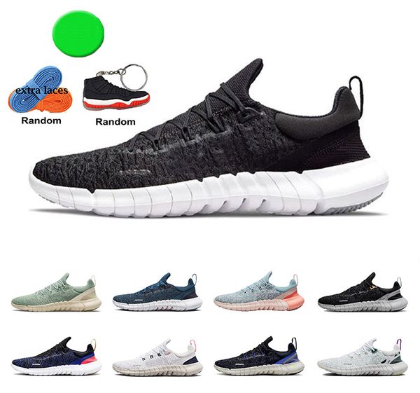 Free Run 5.0 Herren Laufschuhe Damen Trainer Designer Sneakers Polka Dots Fn 5 Rennfahrer Männer Sport des Chaussures Black Concord Gray Fog Women Sports Zapatos