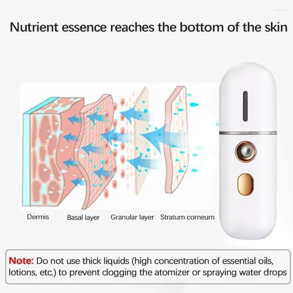 Speicherflaschen tragbarer Gesichtsdampfer Mini USB -Luftbefeuchter Nano Sprühgerät Handy Face Nebel Spray Machine
