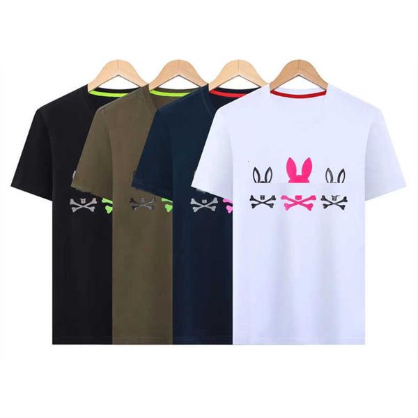 Designer Psyco Bunny Rabbit Men Cash Thirt Shirts Business T Fashion Tees Summer Slim Skull Cotton Short Short Short Psychological R0FF