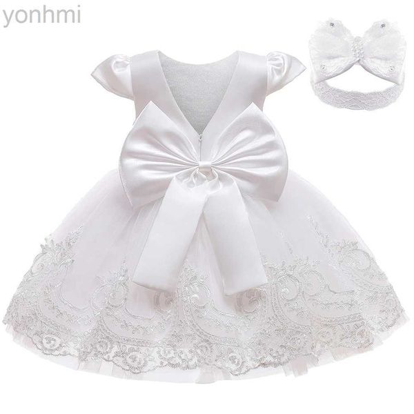 Mädchenkleider Neujahr Hochzeit Prinzessin Kleid für Mädchen Kid Vestidos Geburtstag Einjährige Kleiderparty Taufe Bogen Kleidung Weihnachtskostüm 0-2y D240423