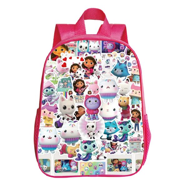 Bags desenho animado Gabby Cats Backpack School Bags Kids Anime Bookbag Girls Small Rucksack Children Gabby's Dollouse Kindergarten Backpack