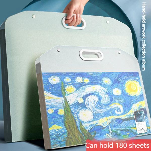 Çantalar A3 4K Sanat Eskiz Kağıt Depolama Boyama Çantası Su Geçirmez Çanak Fotoğraf Albüm Depolama Bu sanat boyama klasörü veri depolama kutusu