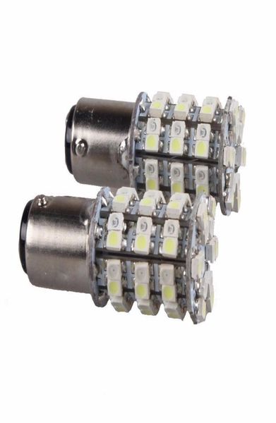 4 x Dual Cor 1157 WhiteAmber Switchback 60smd LED Braço de cauda Liga de lâmpadas As lâmpadas são amarelas e White8602022