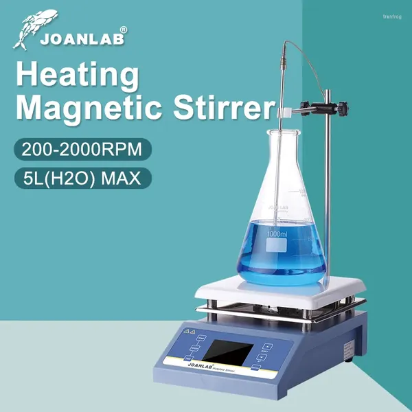 Agitador magnético com aquecimento constante de temperatura e equipamento de laboratório de exibição digital 5L 2000rpm HSC-19T