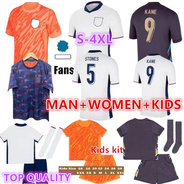 Englands Fußball -Shirt 24 25 Fußballtrikots Torhüter -Shirt Saka Foden Bellingham Rashford Englands Kane Sterling Grealish 2024 2025 Nationalmannschaft Frau Trikots Trikots