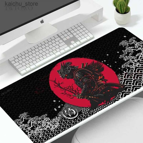 Cuscinetti per mouse polso poggiatipasto gamer mouse pad samurai xl nuovo computer grande hd mousepad xxl cuscinetto da tastiera tavolo da gioco non slip non slip tavolo morbido in gomma naturale tavolino y240419