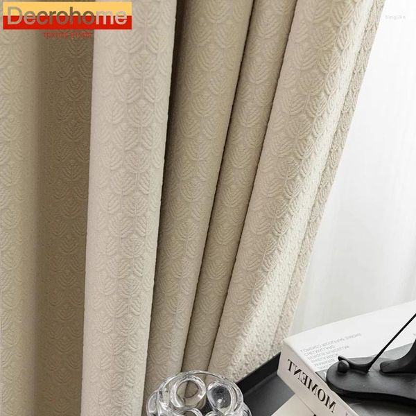 Tende per latte in pinolo da noce di pinolo jacquard jacquard tende da chenille addensate per la finestra francese camera da letto soggiorno personalizzato