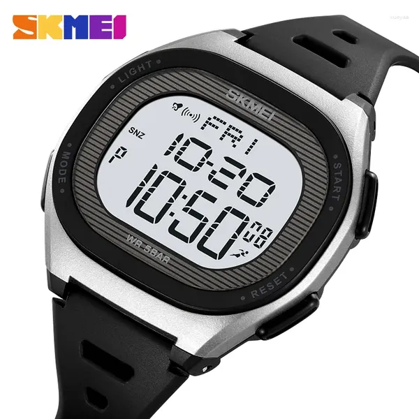 Armbanduhren SKMEI Outdoor Sport Luxus digitales Armbandwatch TPU -Gurt Countdown Uhren 12/24 Stunden Relogio Maskulino 2189 Männer Fashion Watch