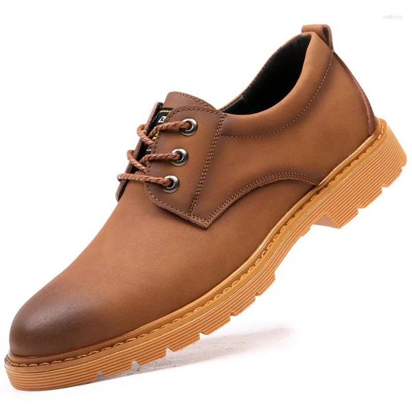 Scarpe casual in pelle maschile da uomo a bassa punta di uomini vintage esterni britannici sapatos masculinos chaussure homme zapatos para hombre