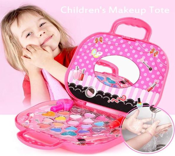 Kinder039s Make -up Make -up Spielzeugset Prinzessin Girl Tote Box Safer ungiftiger Kosmetikspielhaus Spielzeug für Mädchen Baby Spielzeug Mode T5767042