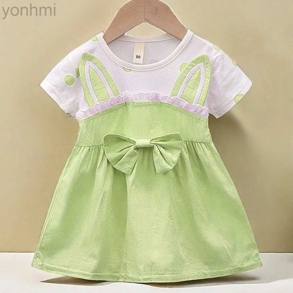 Abiti da ragazza per bambini abito da ragazza abbigliamento cartone animato orecchio di coniglio Principessa costume abito da bagno abiti da bambino abiti da bambino bambino a-line kid a1024 d240419