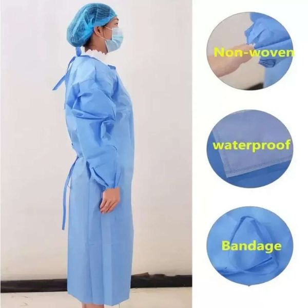 Protezione dell'abito in stock Stitdio di protezione monouso Abbigliamento Dustproof per donna uomo impermeabile anti-Fog Abito anti-particella FY4001 P0719 Clothg
