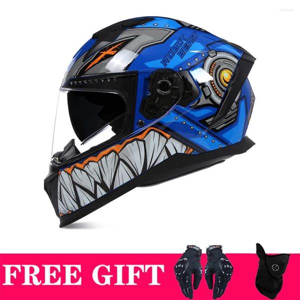 Motorradhelme Full Face Inner Sun Lens Racing Rennsport Casque Professionelle personalisierte Helm Open Casco Moto Dot ECE zugelassen