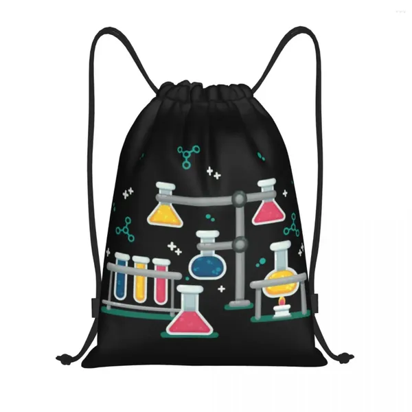 Einkaufstaschen Erstaunliche Chemie Kordeltrainer Rucksack Frauen Leichtes Wissenschaft Labor Technologie Fitnessstudio Sportsackpacksäcke für Yoga