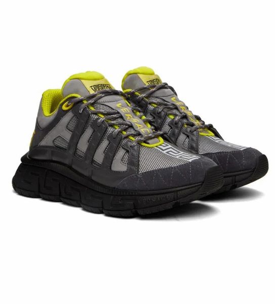 Italia 2024s/s uomini Trigreca sneaker scarpe a pannelli bassa con pannelli a bassa piattaforma in pelle scamosciata in pelle scamosciata piattaforma di formatori di sela sport sport shox eu38-46 calzature