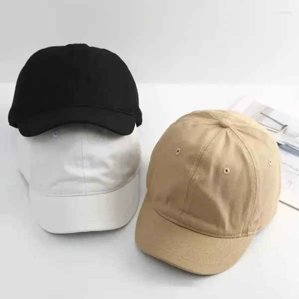 Top kapaklar düz renk kısa brim beyzbol şapkası kadınlar için erkekler açık güneş vizörleri fahion gündelik snapback şapkalar hip hop baba şapka gorras