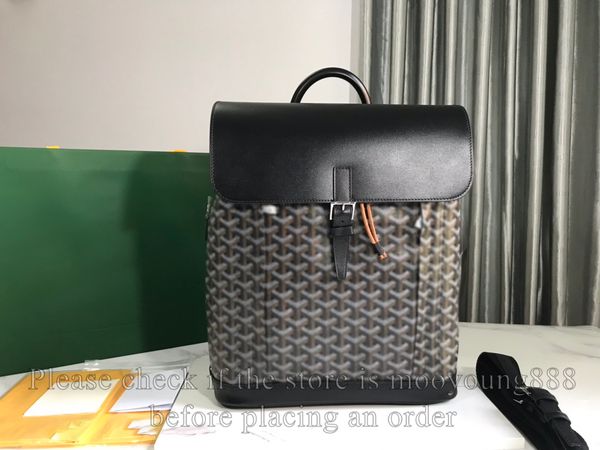 12A Upgrade espelhado designers de qualidade feminino Mulheres grandes mochilas alpin Bolsas de lona revestidas pretas Bolsas de ombro duplo de tira dupla clássica bolsas de couro genuínas