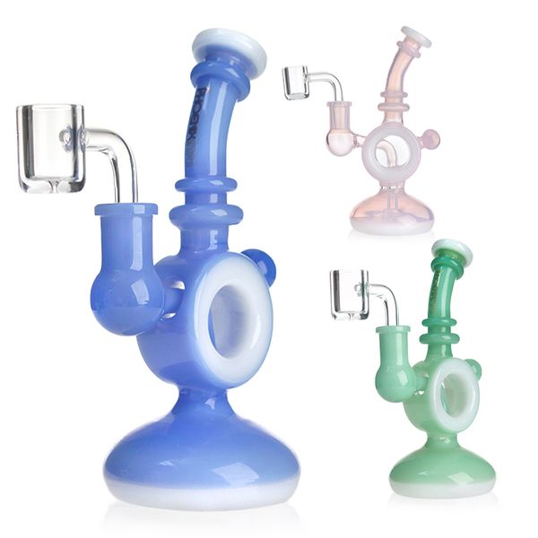 7 '' Bongs bongs tubi d'acqua tamponare piattano con doccia perc preparano colori misti di acqua di vetro bongs con banger di quarzo tubi di fumo