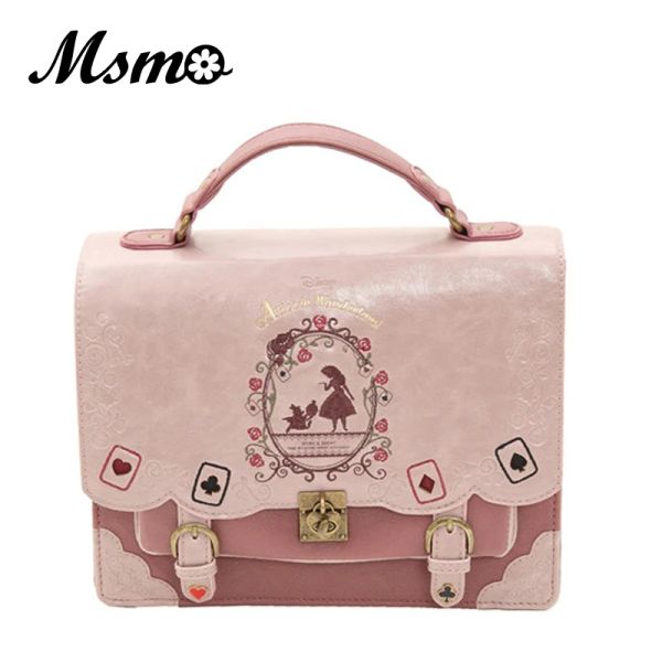 Сумки Alice in Wonderland рюкзак топоры Feemme Vintage Student Schoolbag играют карты Silhouette Rackc