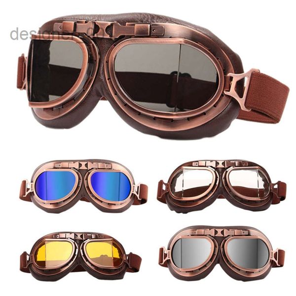 Retro-Motorradbrille staubdes sanddichtes Reit Sonnenbrillen Windschutz Gläsern Staubtaktische Mode HHA257 R8JU