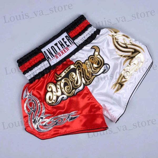 Shorts masculinos shorts de boxe tailandesa para meninos e meninas Childrens shorts MMA Taekwondo Atletas Muay Thai Atletas Lutadores T240419