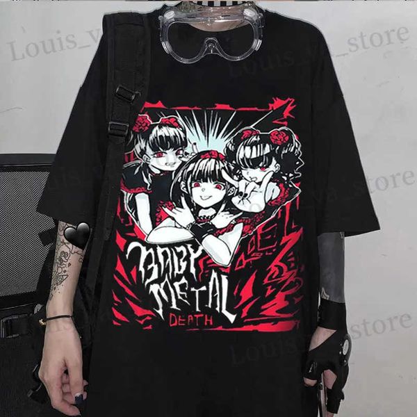 Magliette da uomo maglietta da donna t-shirt gothic estate nuovo stile ins harajuku plus size top stampato top t-shirt con oversize a punk T240419