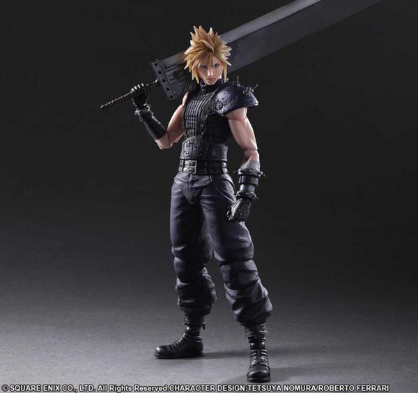 Anime Play Arts Final Fantasy VII Cloud Strife Edition 2 PVC Action Figure Collection Modello Toys Doll Gift Q07222423738