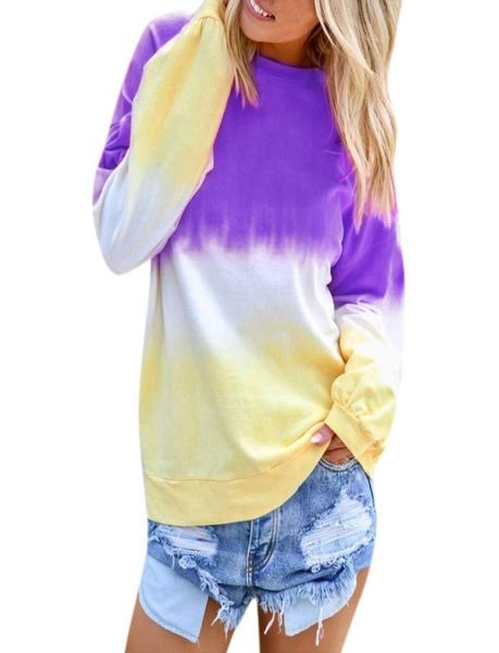 Frauen Regenbogen Hoodie Fashion Bluse Shirts Colorblock Pollover Langarm Tops Ladies Kleidung Liebe Gewinne Sweatshirts4657808