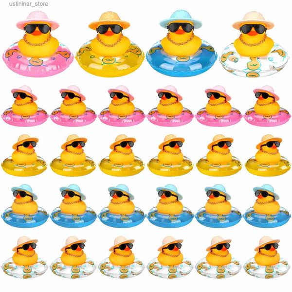 Areia Play Water Divertida 24/36/48 Set Ducks de borracha Summer Beach Funny Rubber Ducky Bathtub Ducks para chá de chá de bebê brinquedos L416