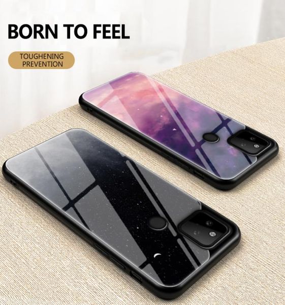 Slim Ski Skin Starry Sky Smooth Temped Glass per Google Pixel 5A 5G 5 XL 4 4A 3A 3 2 Cover antiscratch4259807