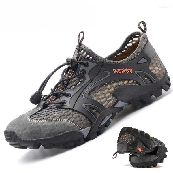 Sandalen Herren Wanderschuhe Outdoor Anti-Rutsch-Kee-resistent zum Joggen von Trekking-Turnschuhen Herren Sommerwat-Mesh Schuh Plus Größe