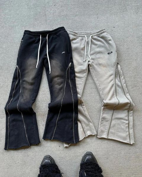 Calça masculina streetwear casual casual y2k retro decoração de decoração de moletom homens homens harajuku hip hop letra de corredor de correr as calças