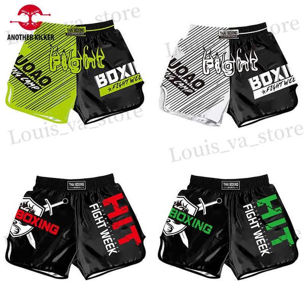 Shorts masculinos Muay thai shorts FR Combate Combate Sparring Boxing Training Shorts Homens homens crianças Artes marciais Kickboxing Fight Pants T240419