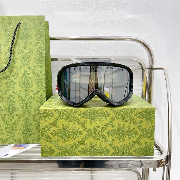 Moda kadın tasarımcı kayak gözlükleri erkek spor güneş gözlükleri uv400 erkekler için koruma manu faturalar yeşil kutu ile özel toptan satış