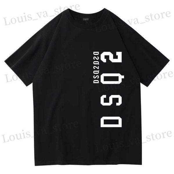 Erkek Tişörtler Marka Pamuk Akçaağaç Yaprak Desen Stili Erkek ve Kadın Mektubu Sıradan O boyun tişört Kısa SLVE TS T-Shirt Erkekler T240422