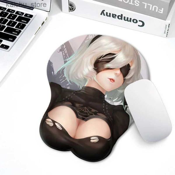 Maus -Pads Handgelenk ruhen 3D Silicon Maus -Pad Sexy Animation Brust Beauty Hip Game Player Mouse Pad Y240419