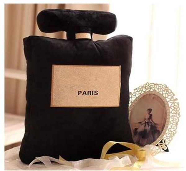 Travesseiro de forma de estilo clássico 3 cores almofada de 50x30cm forma de perfume forma decorativa almofada de moda preta branca rosa 1962333330