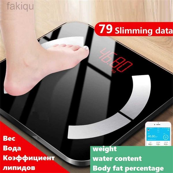 Vücut Ağırlık Ölçekleri Uygulama Banyo Ölçekleri Bluetooth Kat Vücut Ölçeği BMI Yağ Ölçeği LED Dijital Akıllı Ağırlık Ölçeği Dengesi Vücut Kompozisyonu Analizörü 240419