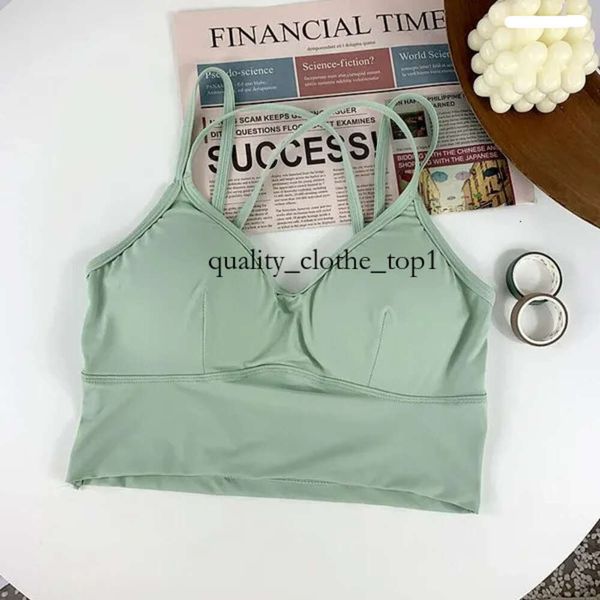 CAMISOLS TANKS 2024 MULHERES Moda Sexy Solid Color Crops Sports Tanke Lady Bralette Strap fora do ombro sem mangas omighty Camisolt Bralet Colet Summer 759