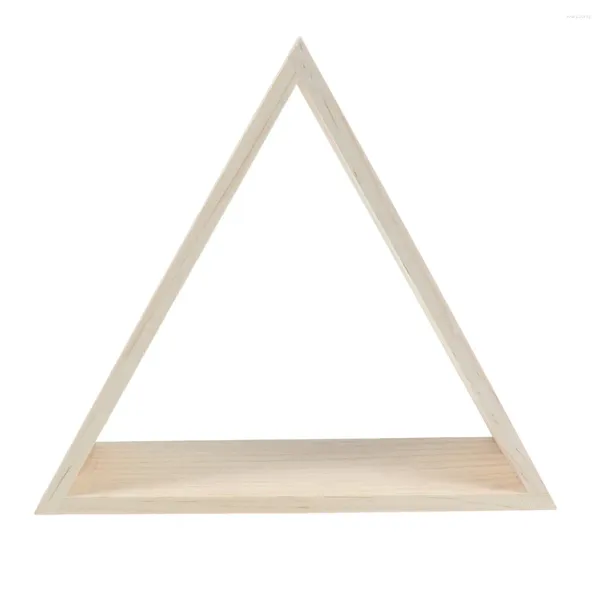 Sacchetti di stoccaggio mensole montate a parete in legno a triangolo a triangolo a triangolo decorarsi in bambù